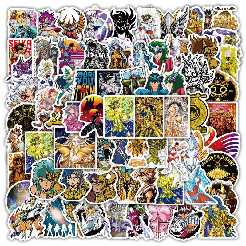 Laptop Accessories Wholesale - 101Pcs Saint Seiya Anime Stickers Cartoon