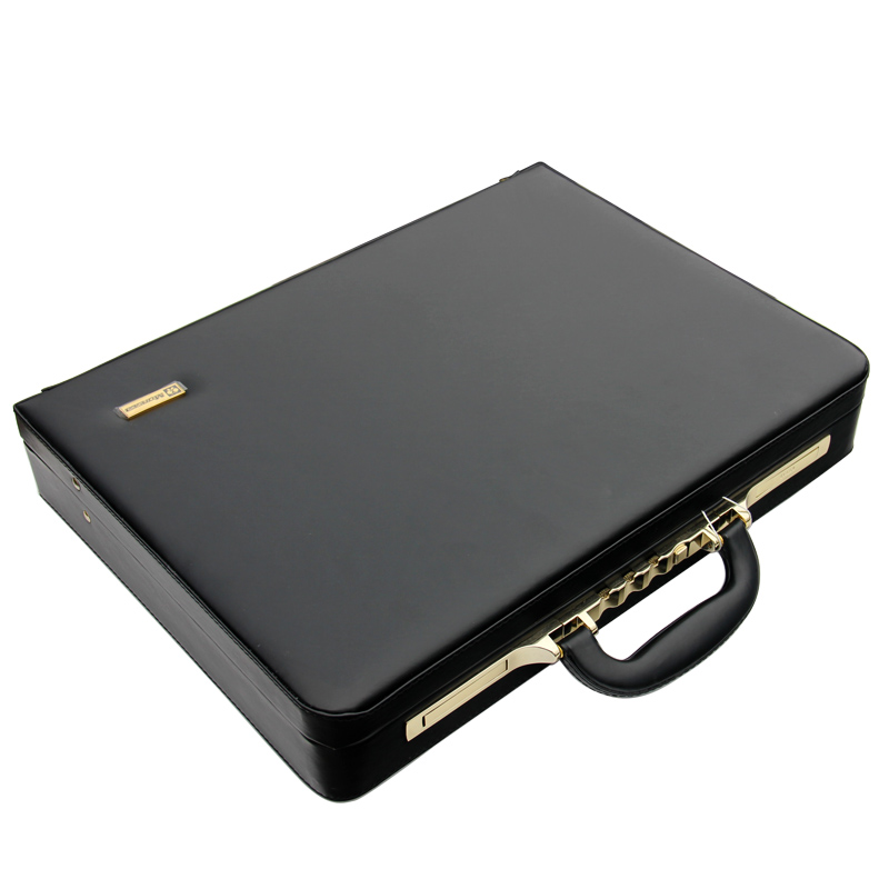 Laptop Accessories Travel Case - Luxury PU Leather Rolling Luggage Spinner