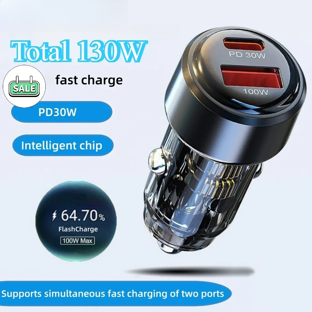 Usb C Power Adapter - Total 130W USB Car Charger Adapter
