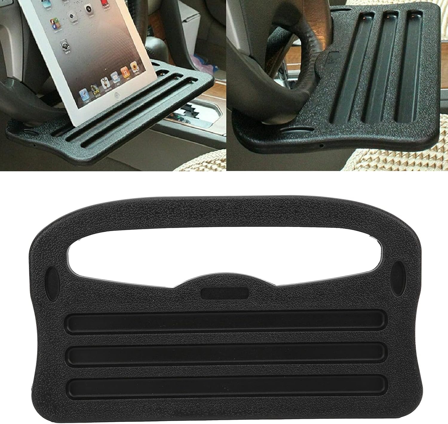 Laptop Accessories Organizer - 2in1 Car Steering Wheel Tray Auto