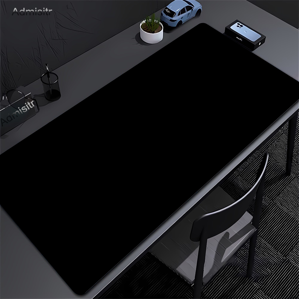 Laptop Accessories For Protection - Large Black Mouse Pad Solid Color