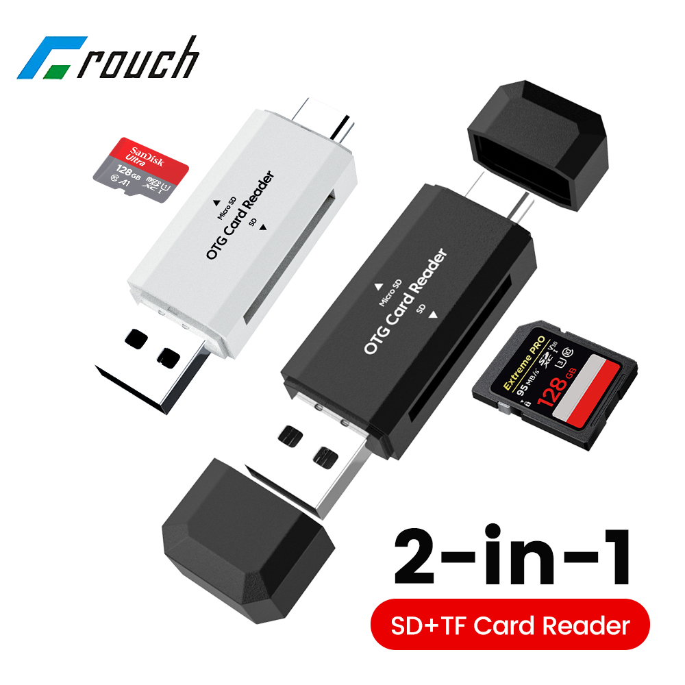Laptop Accessories For Programmers - 2-in-1 USB2.0 Card Reader SD TF