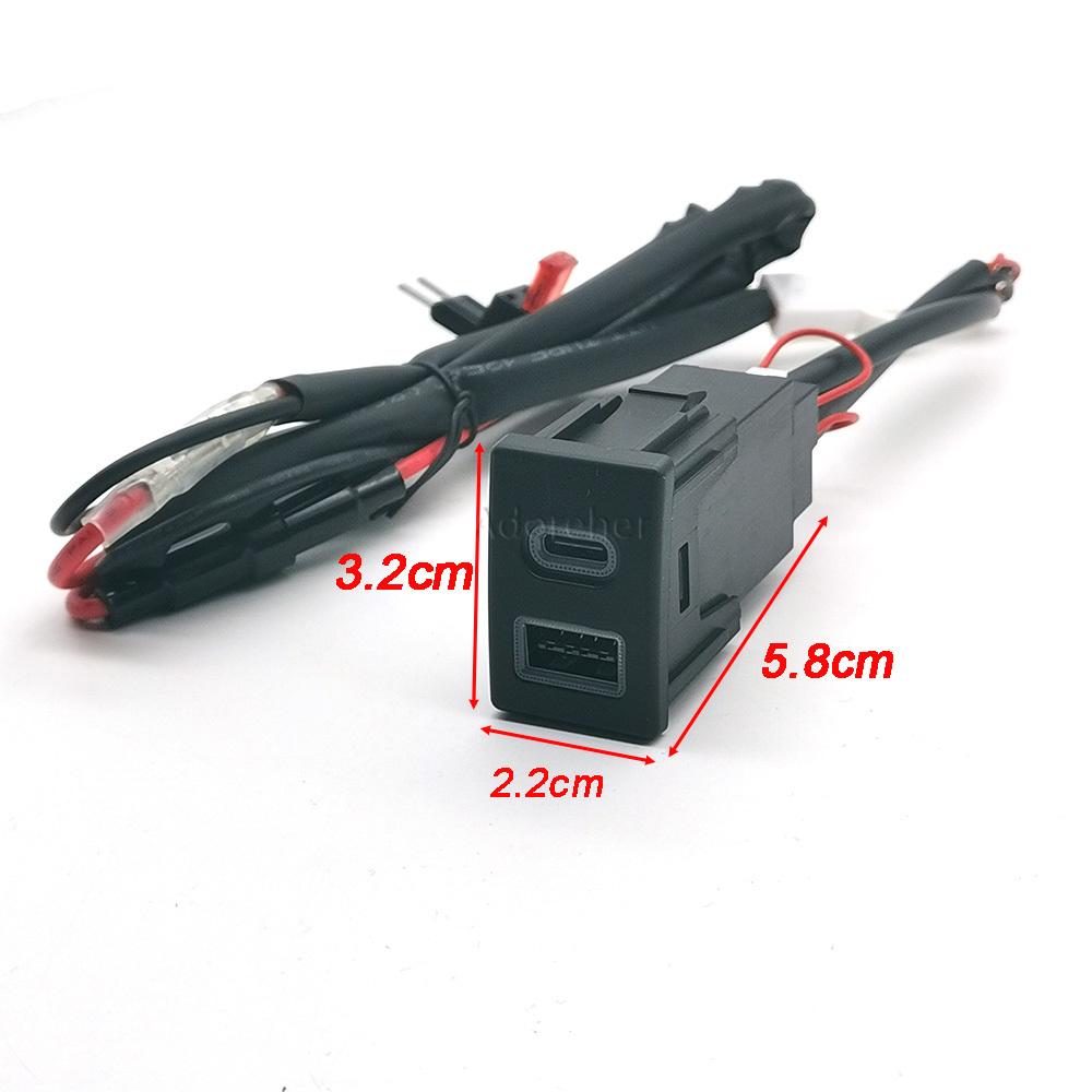 Red LED Car Fast Charger Socke - Usb C Power Adapter recension och pris