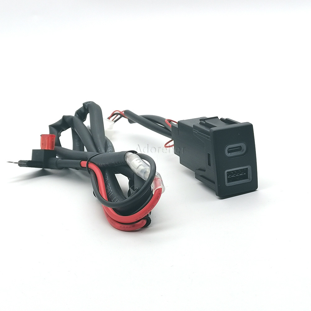 Red LED Car Fast Charger Socke - Usb C Power Adapter recension och pris
