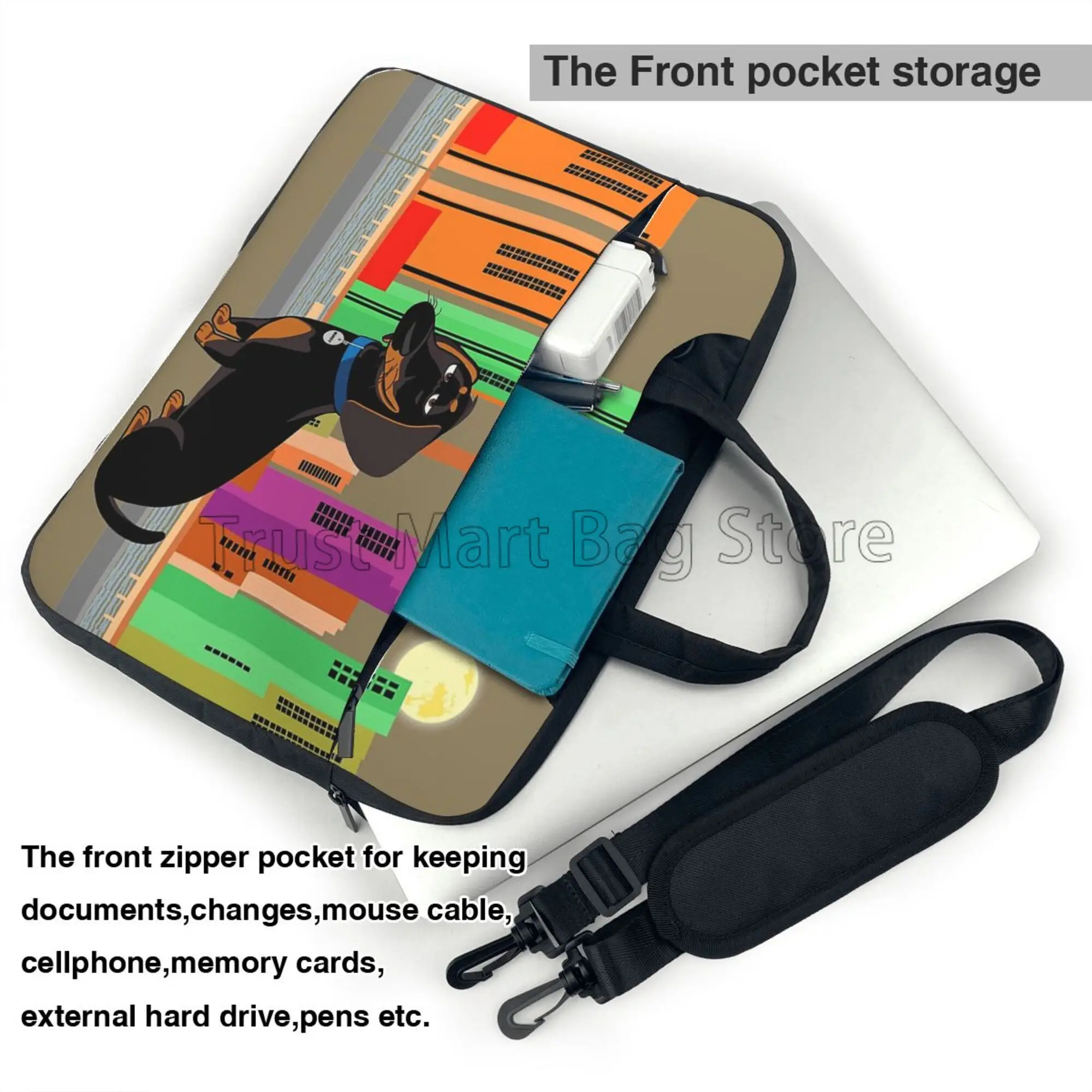 Cute Dachshund Print Laptop Ca - Laptop Accessories Travel Case recension och pris