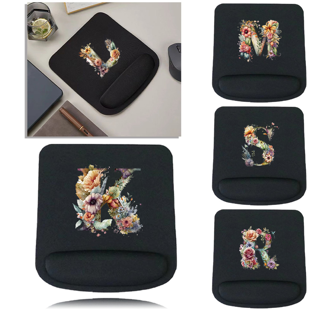 Mouse Pad Desk Mat Floral Lett - Laptop Accessories For Wrist Support recension och pris