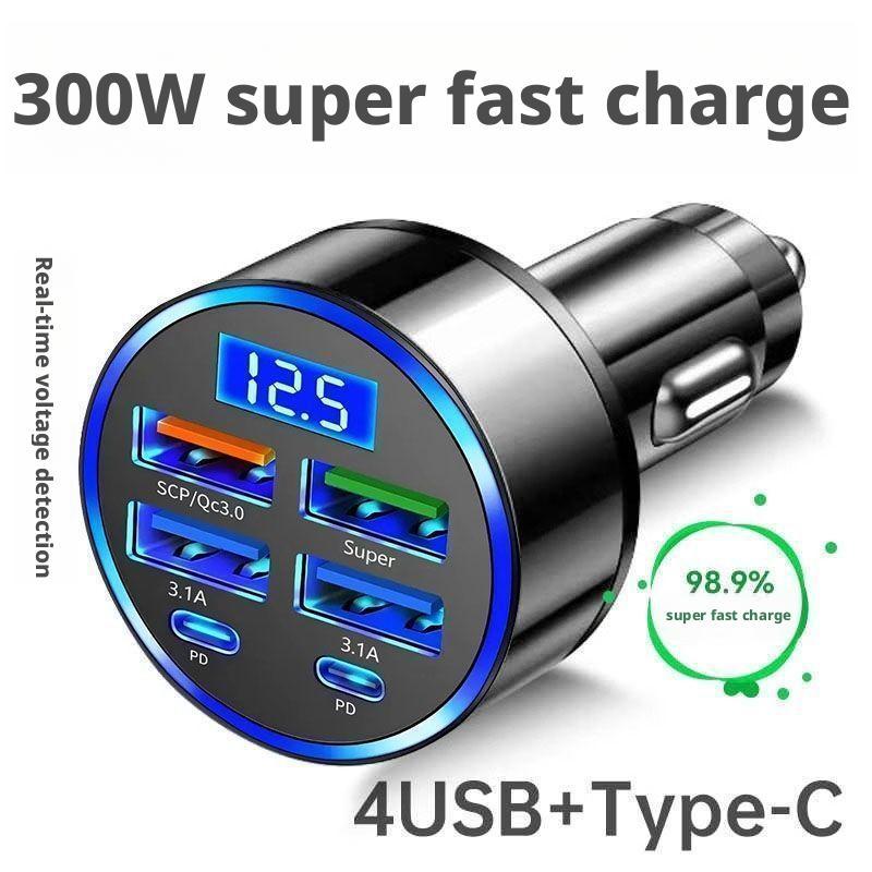 300W PD Car Charger 6 Ports Fa - Usb C Power Adapter recension och pris