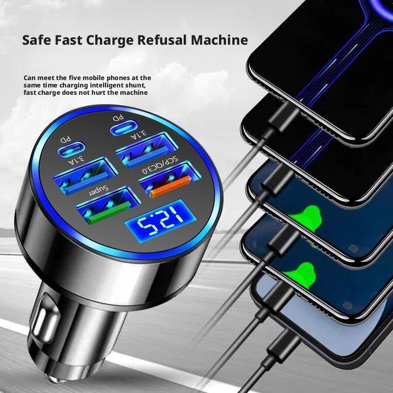 300W PD Car Charger 6 Ports Fa - Usb C Power Adapter recension och pris