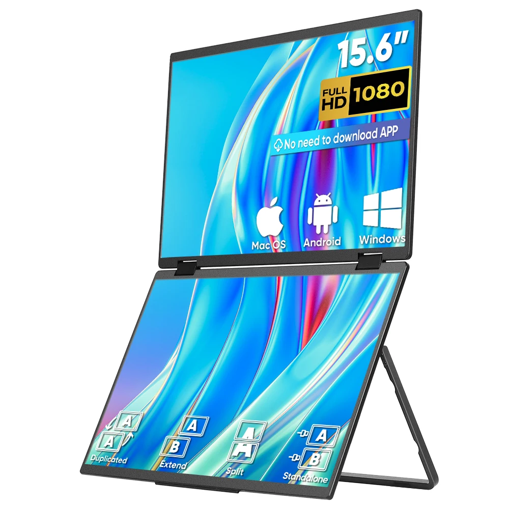 15.6 Inch Foldable Dual Triple - Monitor Portable Usb recension och pris