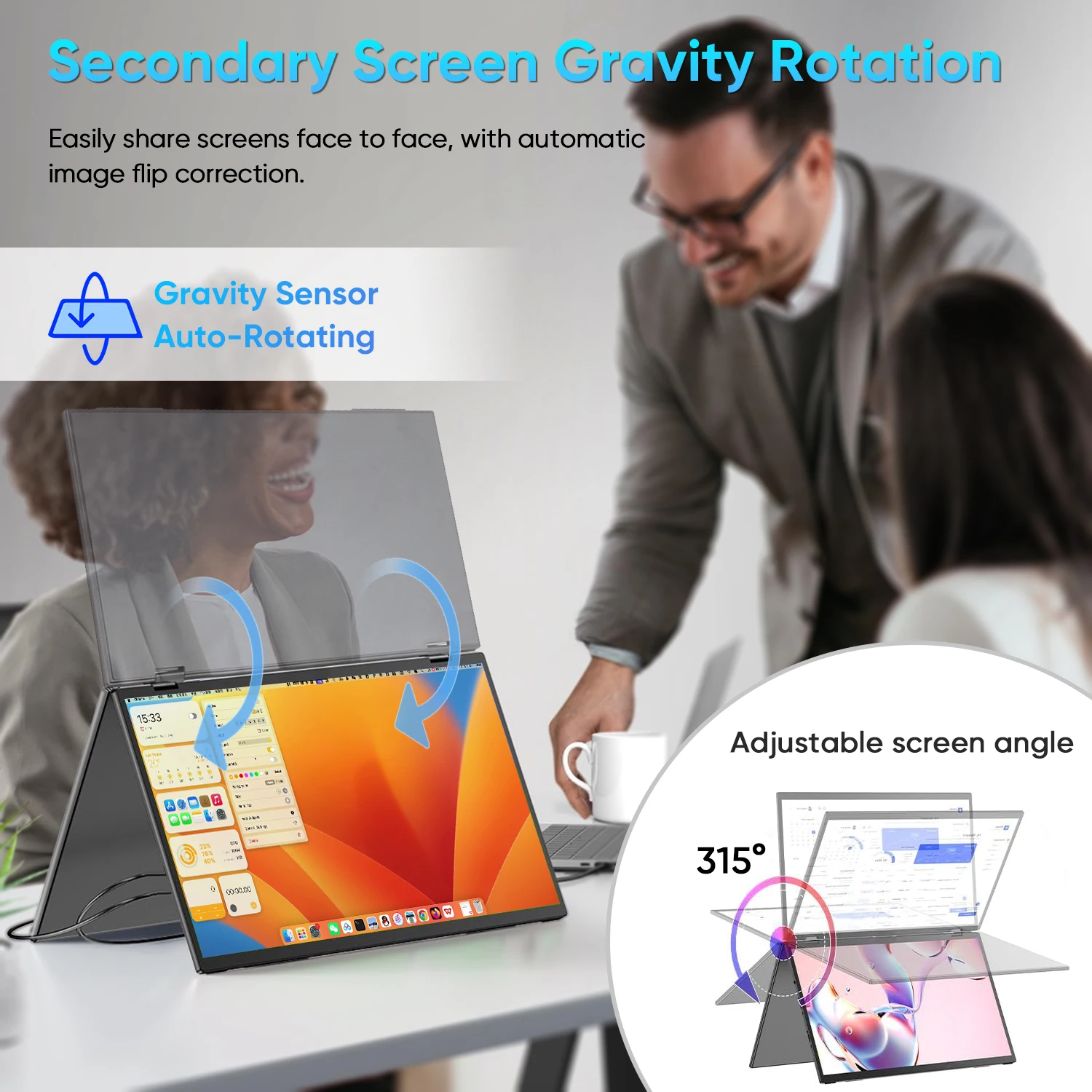 15.6 Inch Foldable Dual Triple - Monitor Portable Usb recension och pris