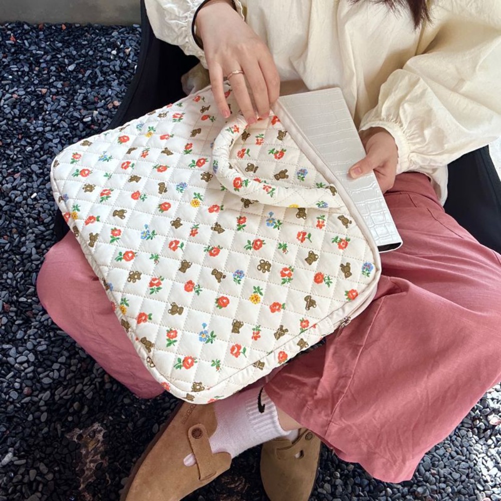 Korean Floral Laptop Bag 14/16 - Laptop Accessories Travel Case recension och pris