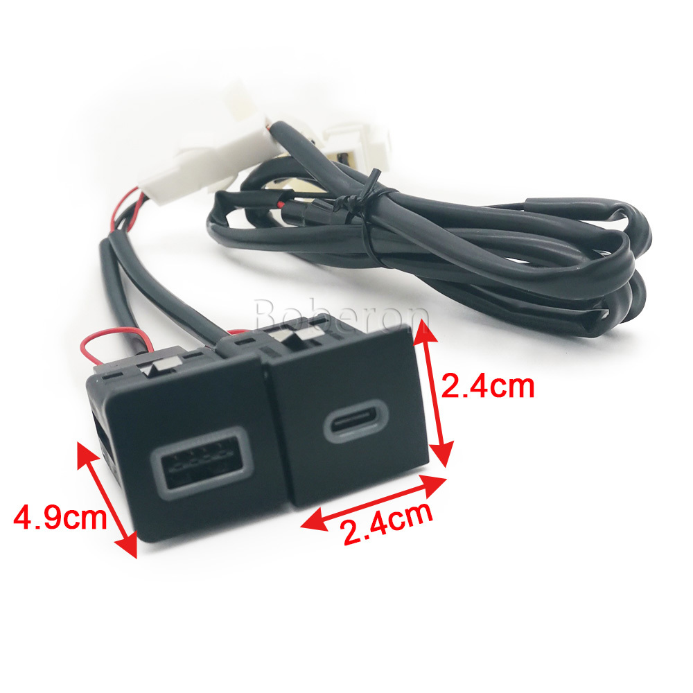 Red LED Quick Car Charger Sock - Usb C Power Adapter recension och pris