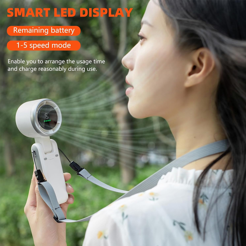 Handheld Mini Fan 5 Speed Fold - Monitor Portable Usb recension och pris
