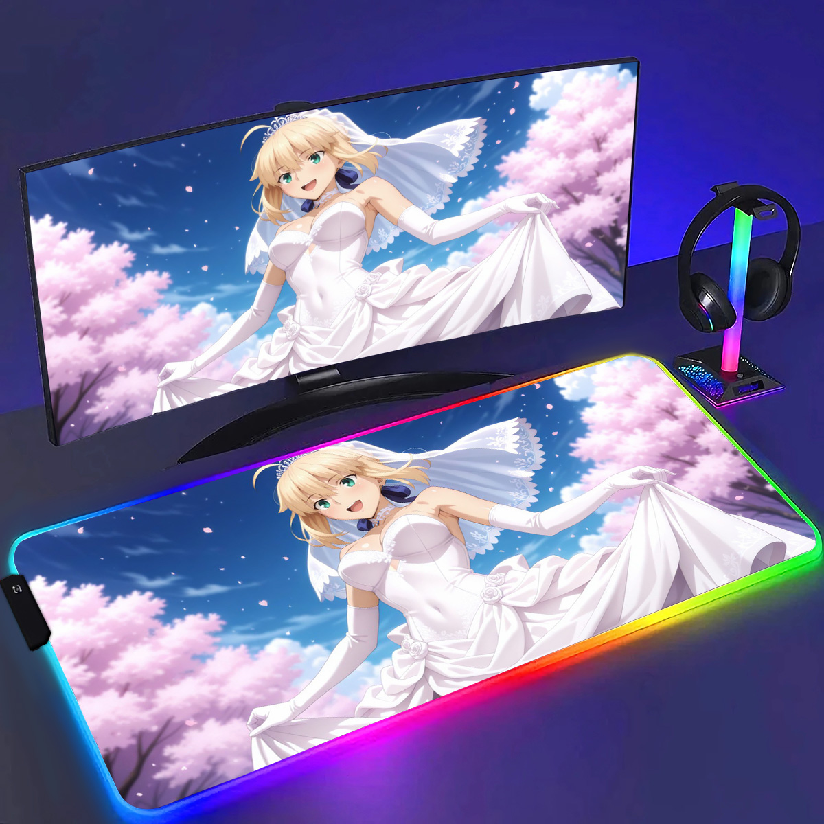 RGB Anime Fate Saber MousePad  - Laptop Accessories Rgb recension och pris