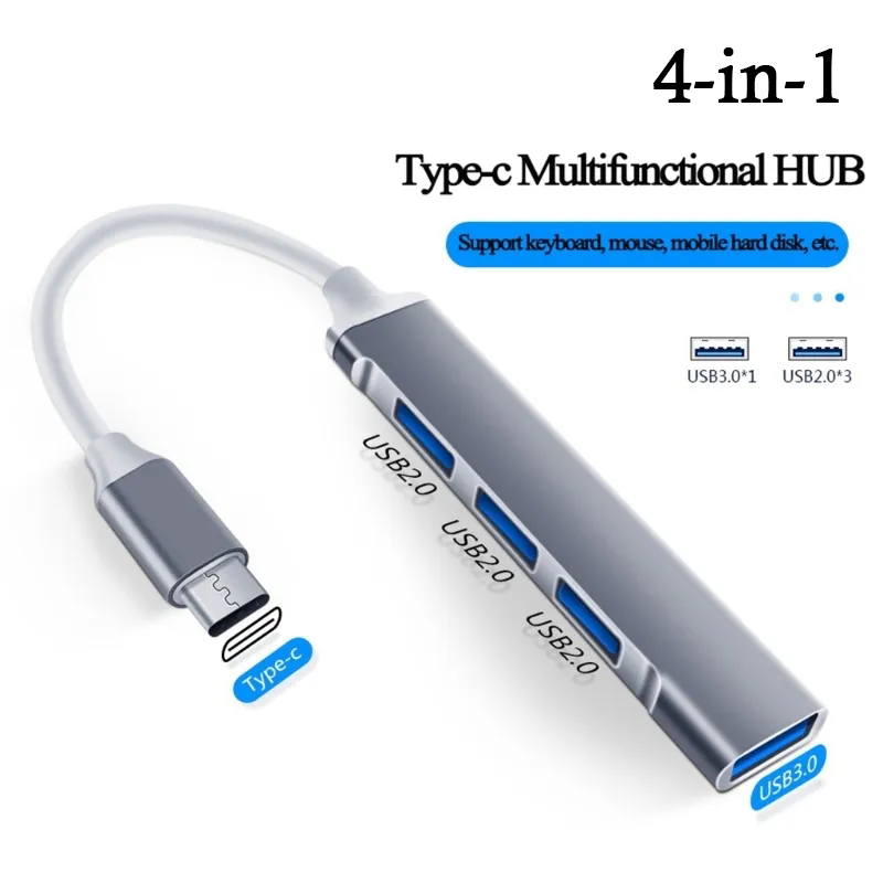 4-in-1 USB C HUB 3.0 Type C 3. - Laptop Accessories For Programmers recension och pris