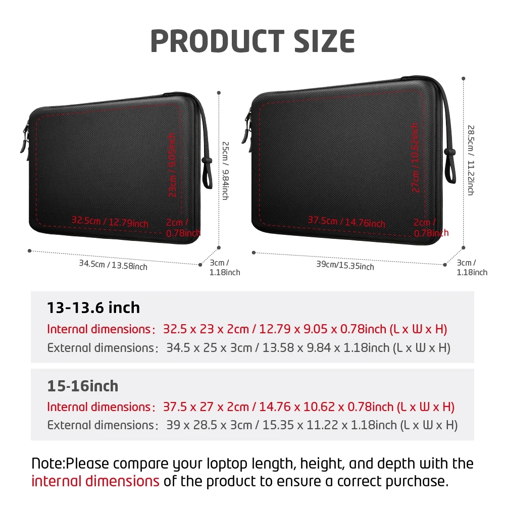 13 13.6 15 16 Laptop Sleeve Ca - Laptop Accessories Travel Case recension och pris