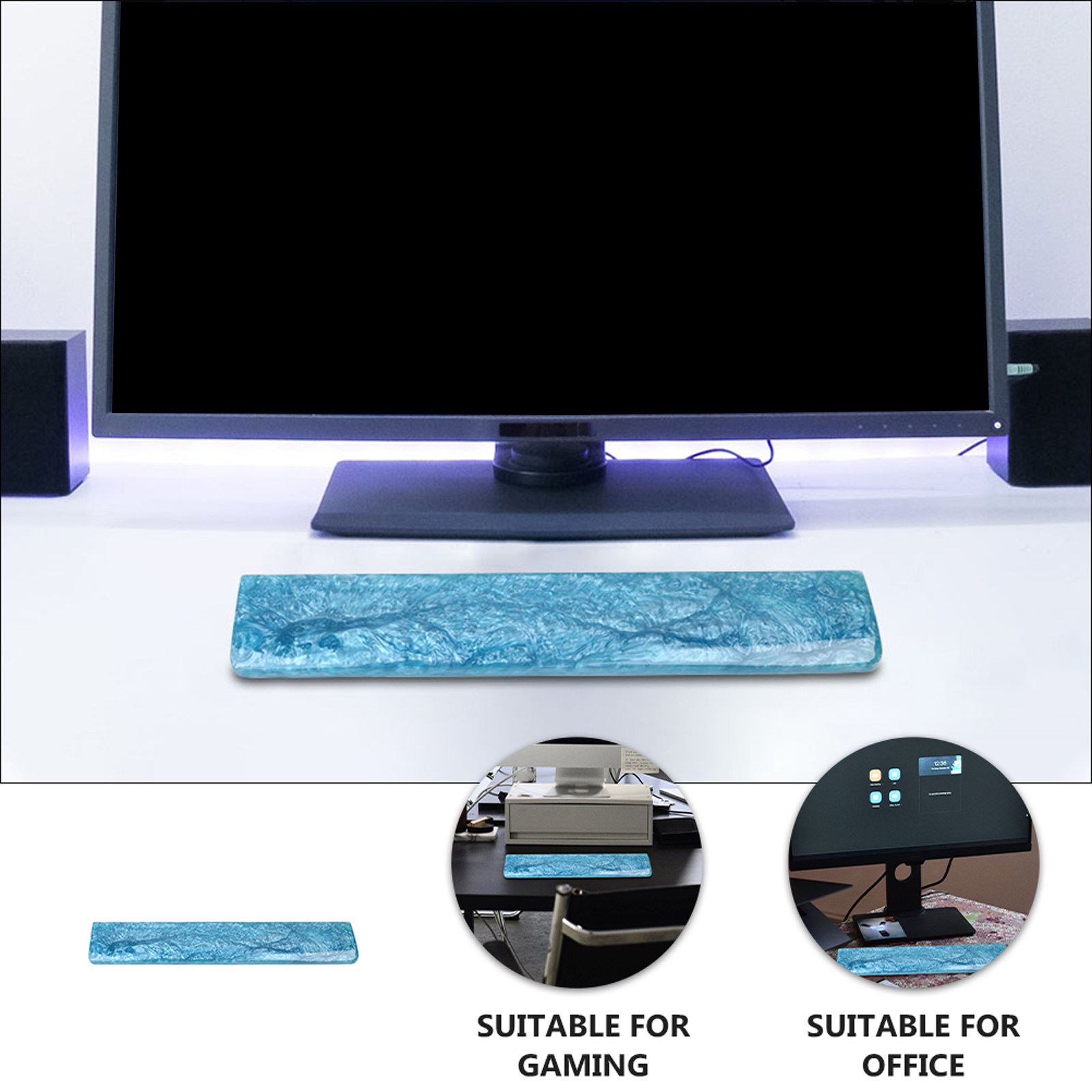 Blue Epoxy Resin Keyboard Wris - Laptop Accessories For Wrist Support recension och pris