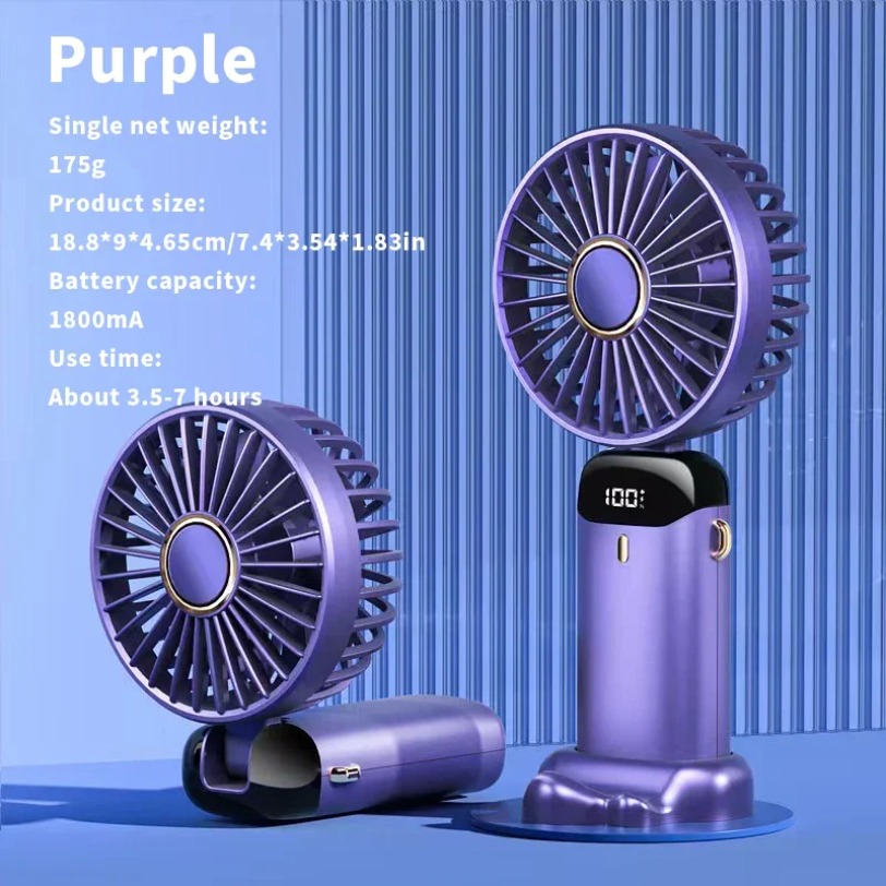 Mini Fan 5000mAh Handheld Fold - Monitor Portable Usb recension och pris
