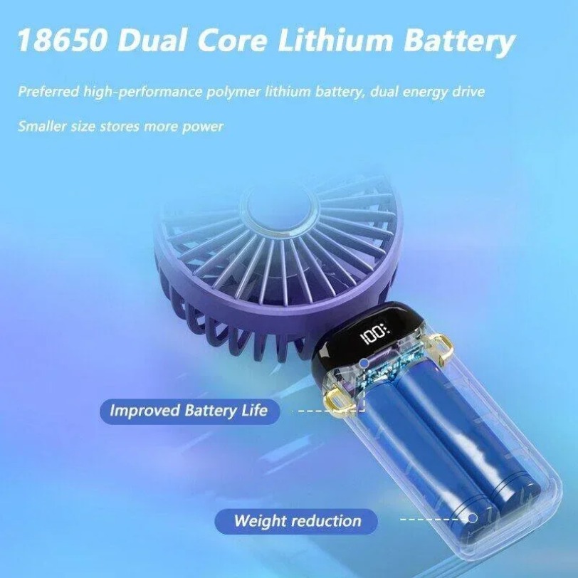 Mini Fan 5000mAh Handheld Fold - Monitor Portable Usb recension och pris