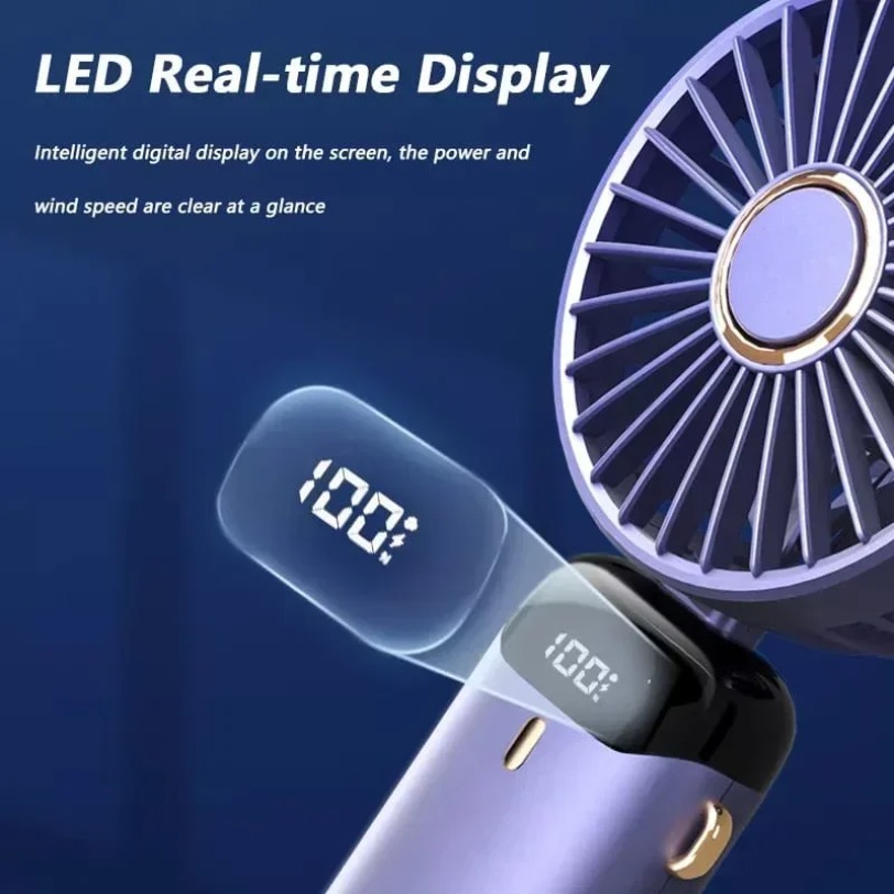 Mini Fan 5000mAh Handheld Fold - Monitor Portable Usb recension och pris