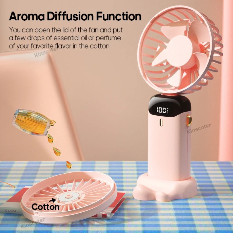 Mini Fan 5000mAh Handheld Fold - Monitor Portable Usb recension och pris