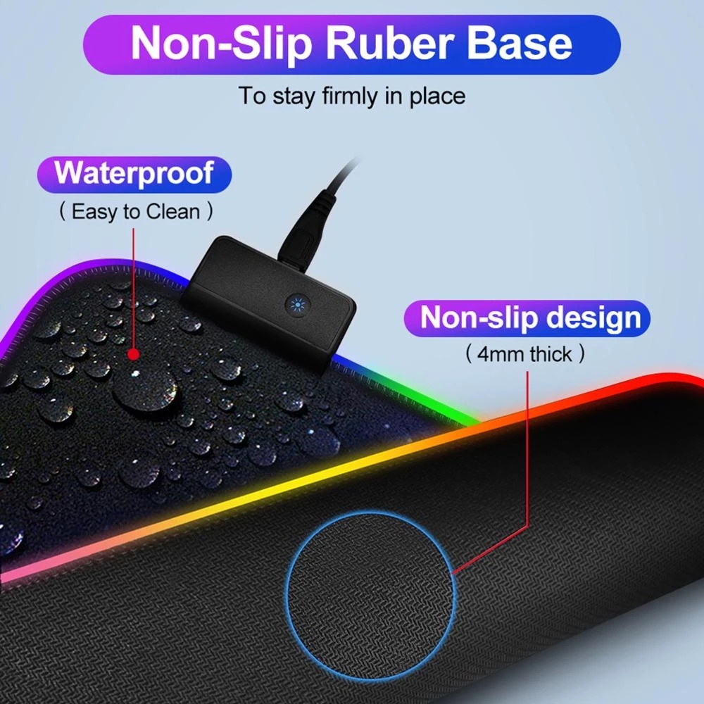 RGB Gaming Mouse Pad LED Light - Laptop Accessories Rgb recension och pris
