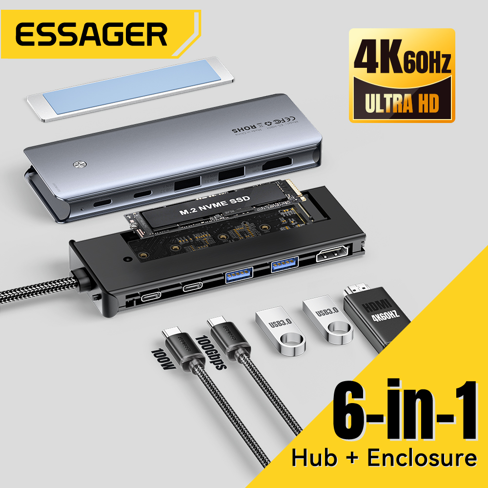 Essager USB C Hub With M.2 SSD - Usb C Docking Hub recension och pris