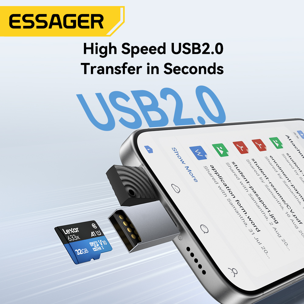 Essager 2 in 1 TF SD Card Read - Laptop Accessories For Programmers recension och pris
