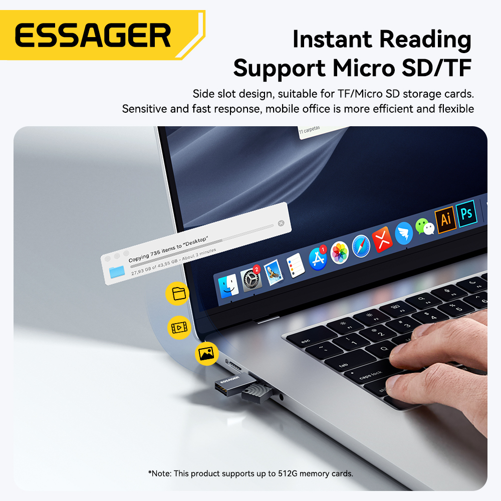 Essager 2 in 1 TF SD Card Read - Laptop Accessories For Programmers recension och pris