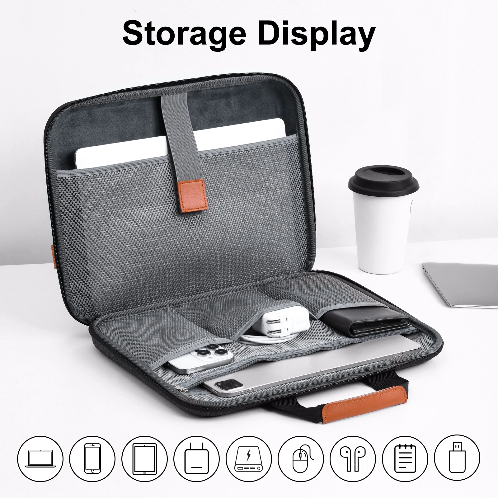 Eary Laptop Bags for 13.3-16.2 - Laptop Accessories Travel Case recension och pris