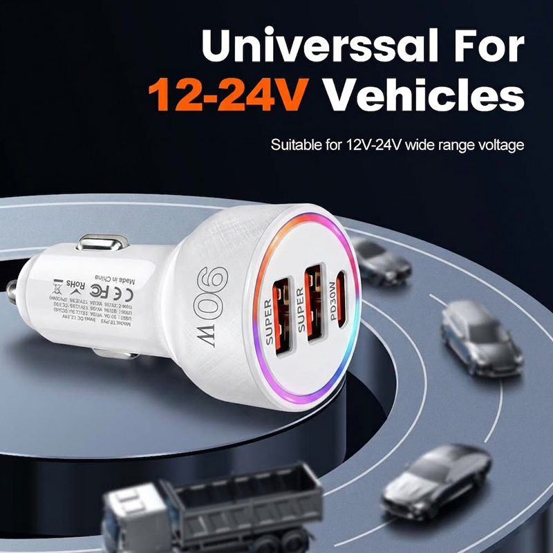 90W Car Charger Adapter with M - Usb C Power Adapter recension och pris