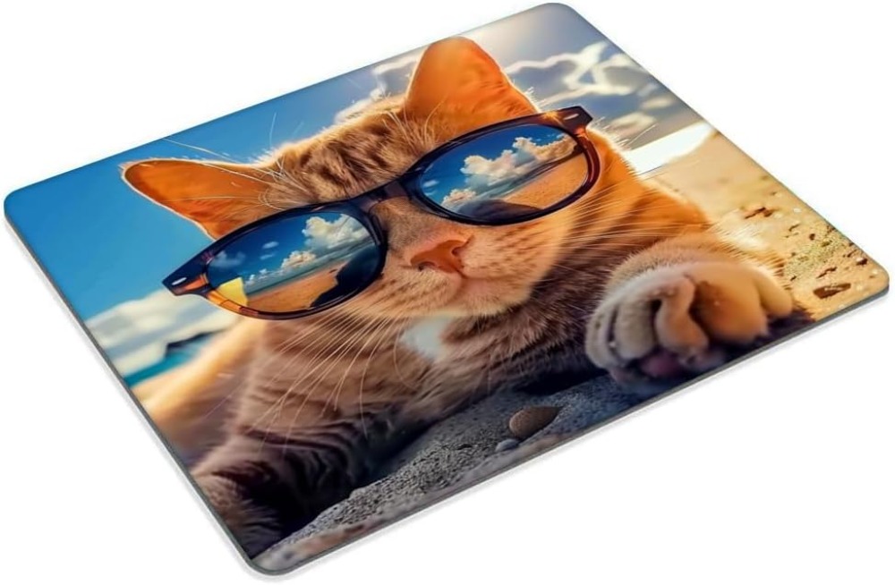 Sunshine Beach Cat Mouse Pad w - Laptop Accessories For Wrist Support recension och pris