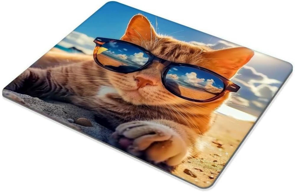 Sunshine Beach Cat Mouse Pad w - Laptop Accessories For Wrist Support recension och pris