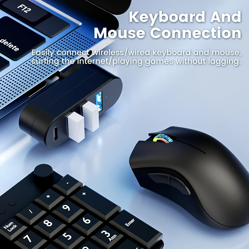 Mini Splitter 4 Ports USB Hub  - Laptop Accessories For Programmers recension och pris