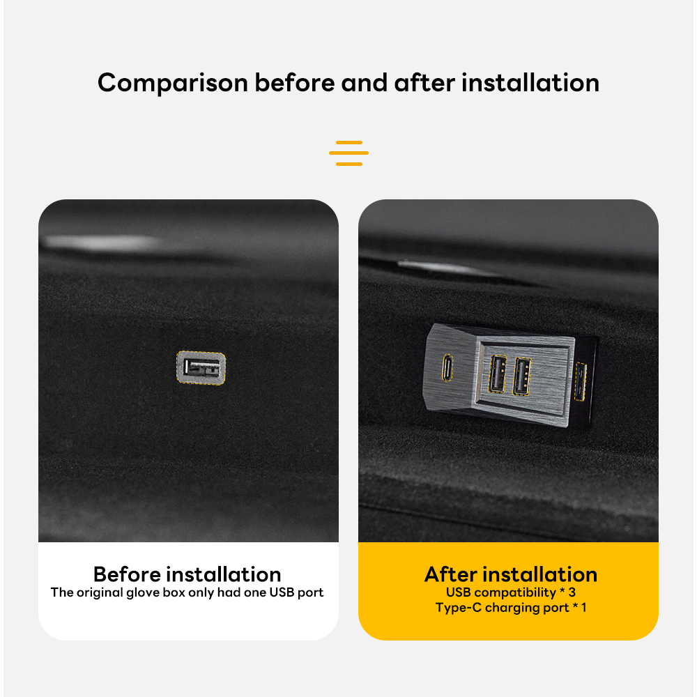 2026 Glovebox USB Hub For Tesl - Usb C Docking Hub recension och pris